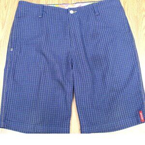 TOMMY BAHAMA REGULAR FIT SHORTS 100% COTTON SEERSUCKER NAVY BLUE Sz 38
